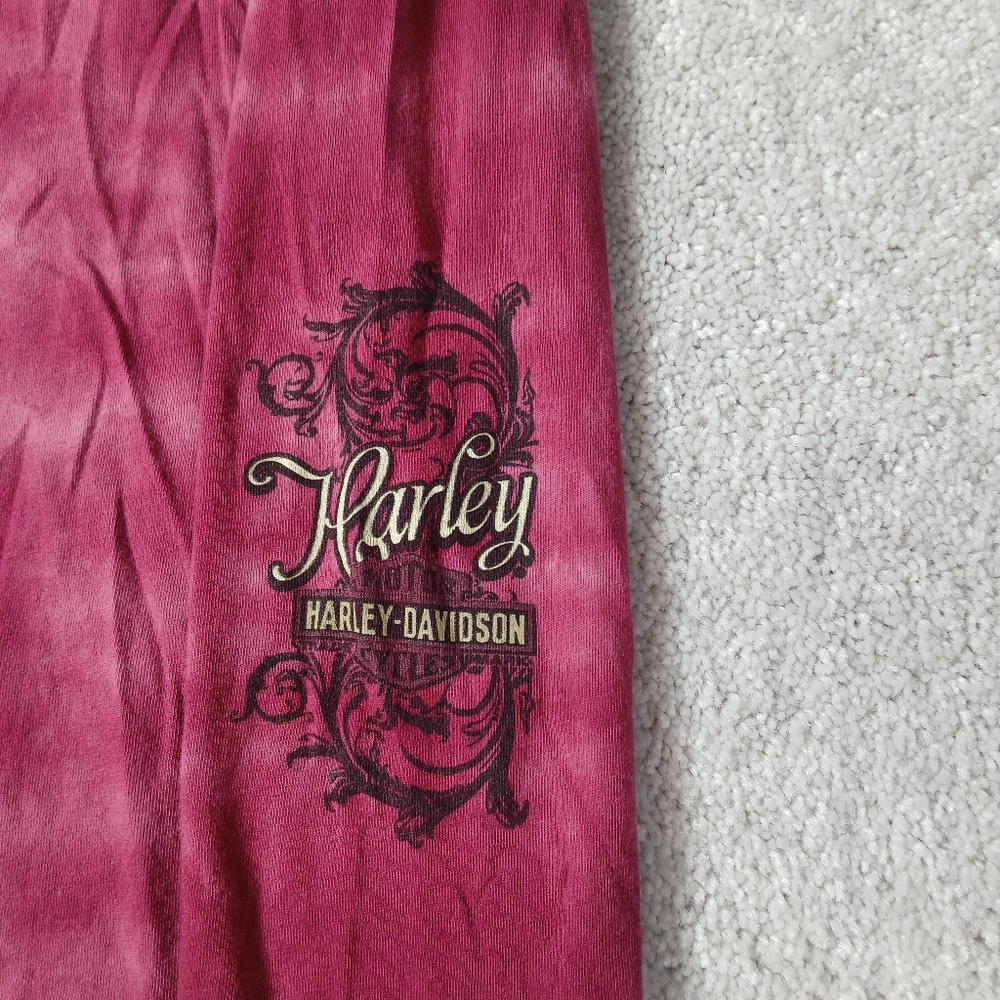 Harley-Davidson Red Long Sleeve Fitted Tee Large - Picture 4 of 10
